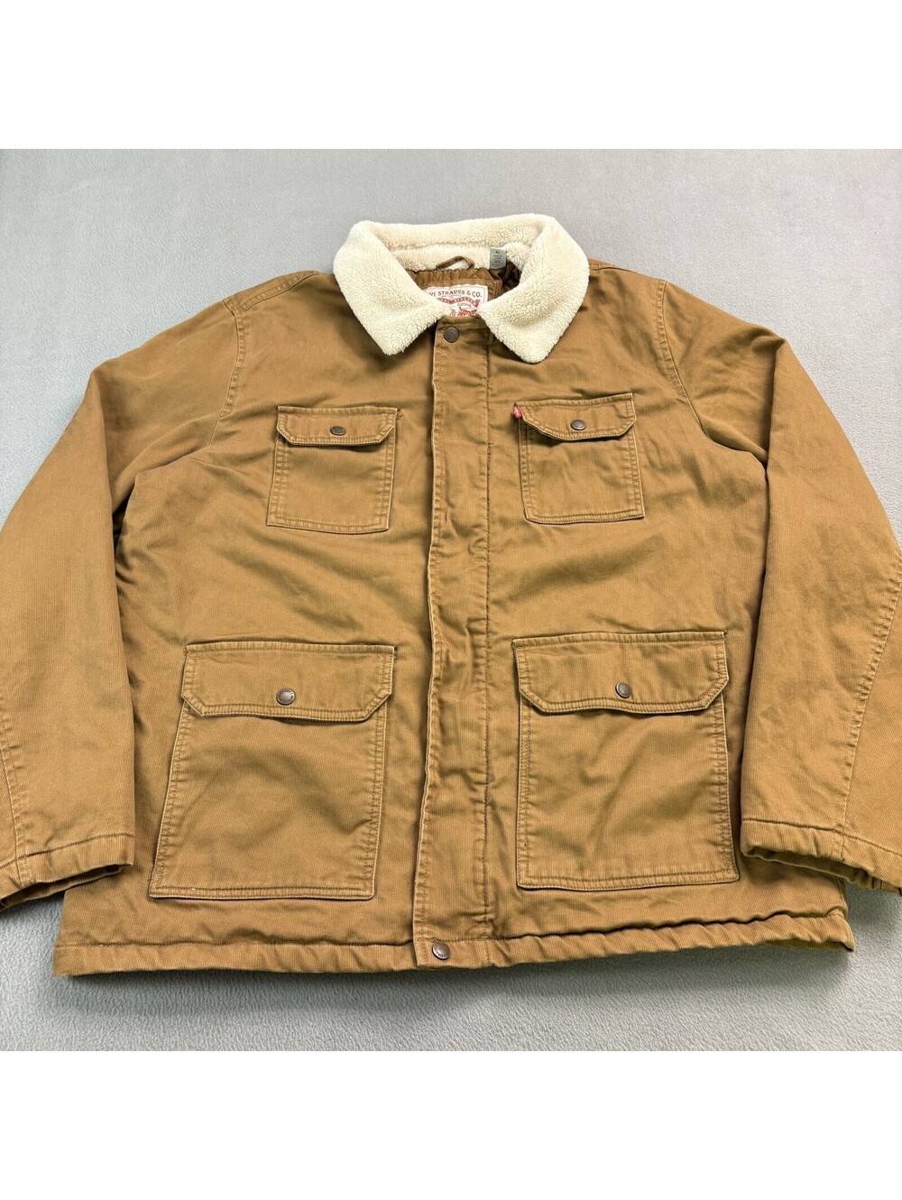 Levi’s Lined Corduroy Sherpa Collar Jacket Size XL Brown